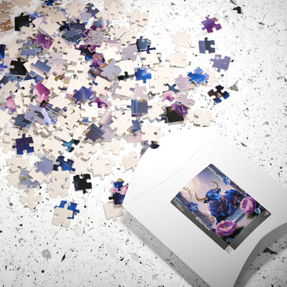 Celestial Bull Puzzle, Cosmic Taurus Zodiac Symbol Jigsaw Game, Home Entertainment, Perfect Gift for Puzzle Astrology Lover, Meditation Puzzle The Puzzle Chest