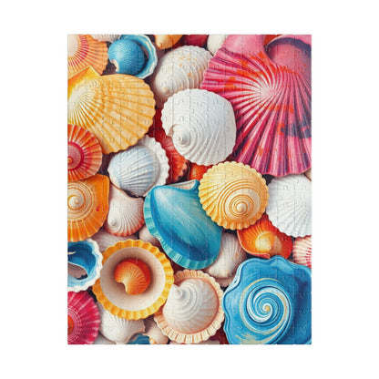 Chaotic Seashell Jigsaw Puzzle - Beach Themed Collage, Ideal for Family Game Nights, Creative Hobby, Holiday Birthday Gift for Ocean Lovers 252 pcs (Vertical) Puzzle The Puzzle Chest