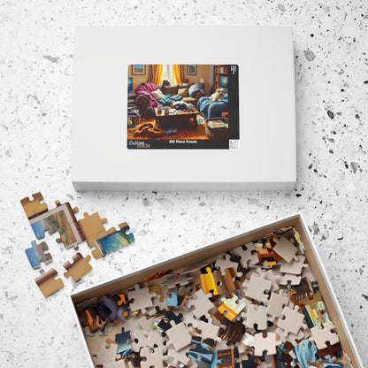 Jigsaw Puzzle for Adults, Messy Cluttered Living Room Scene, Fun Family Activity, Home Decor, Relaxation Gift, Puzzle Challenge, Interactive