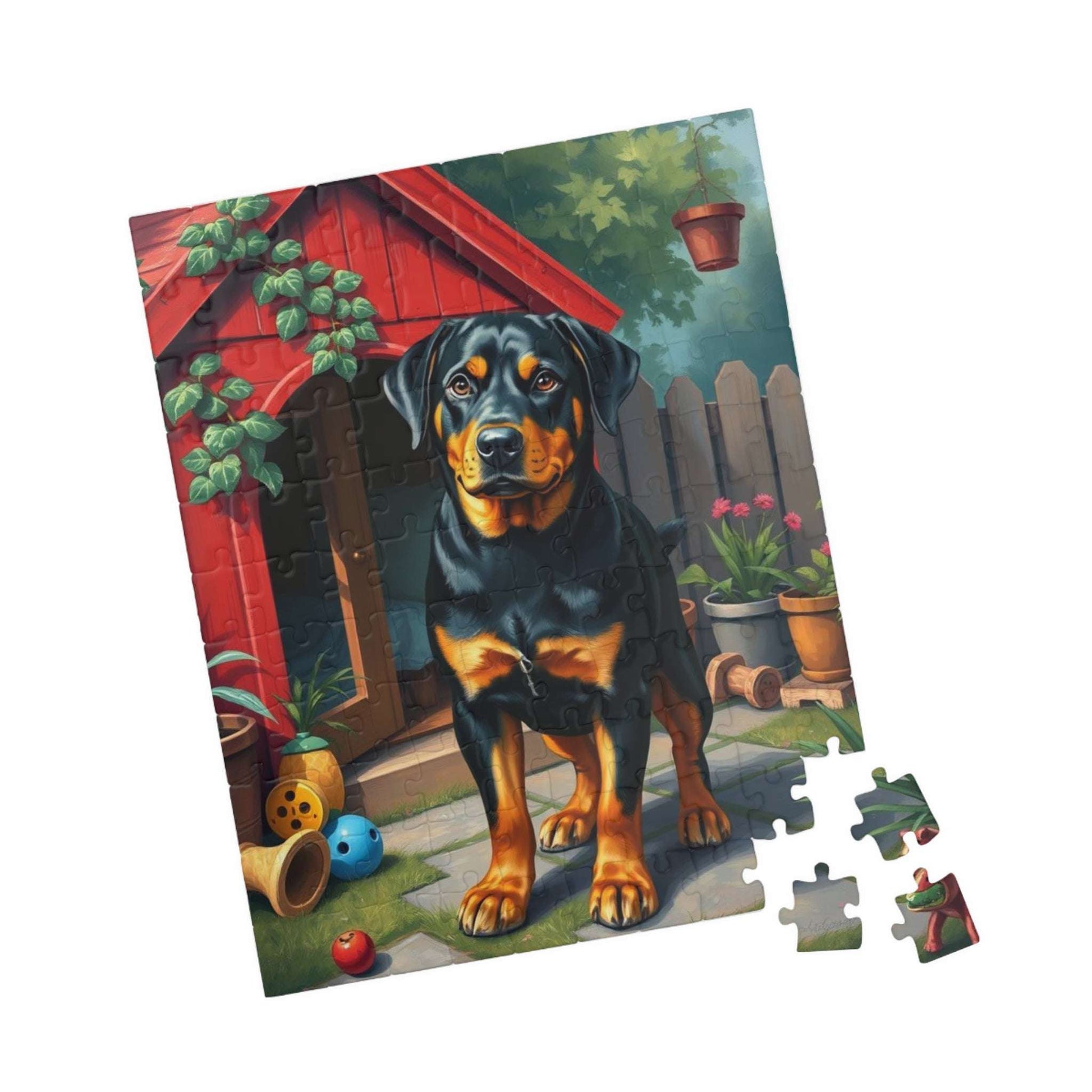 Rottweiler Jigsaw Puzzle, Holiday Birthday Gift for Dog Lovers Puzzle Enthusiasts Pet Owner, Family Activity Solo Fun, Home Entertainment Puzzle The Puzzle Chest