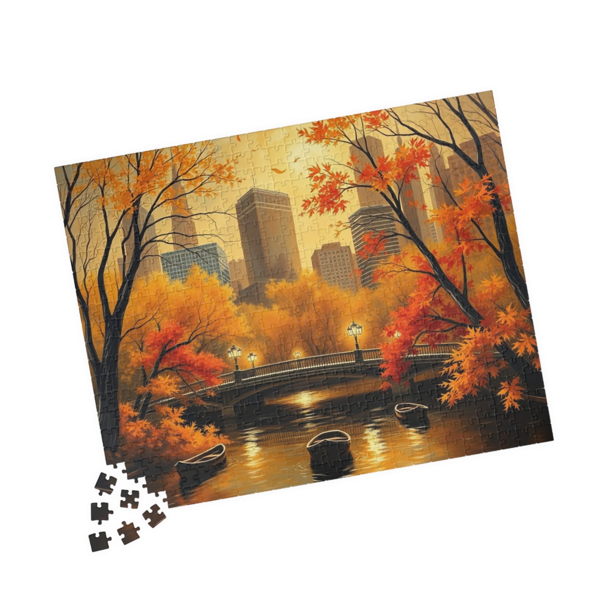 Central Park Sunrise Landscape Puzzle, 110, 252, 520, 1014-piece - Relaxing Jigsaw Game, Perfect Gift for Puzzle Lovers, Stress Relief Puzzle The Puzzle Chest