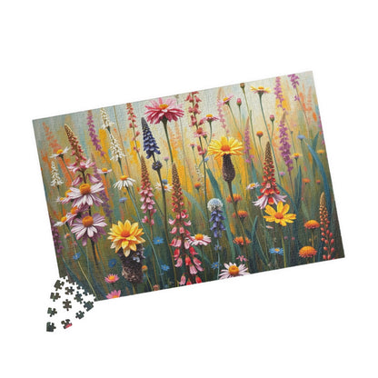 Floral Puzzle, Vibrant Wildflower Jigsaw Game for Adults, Nature Theme Gift for Friends, Family Fun, Home Entertainment Puzzle The Puzzle Chest