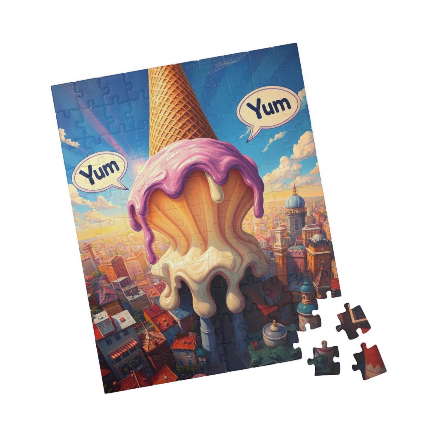 Ice Cream Paradise Puzzle - Pop Art Jigsaw Game, Fun Family Activity, Puzzle Lover Gift for Friend, Cozy Night In Brain Teaser Dessert Theme Puzzle The Puzzle Chest