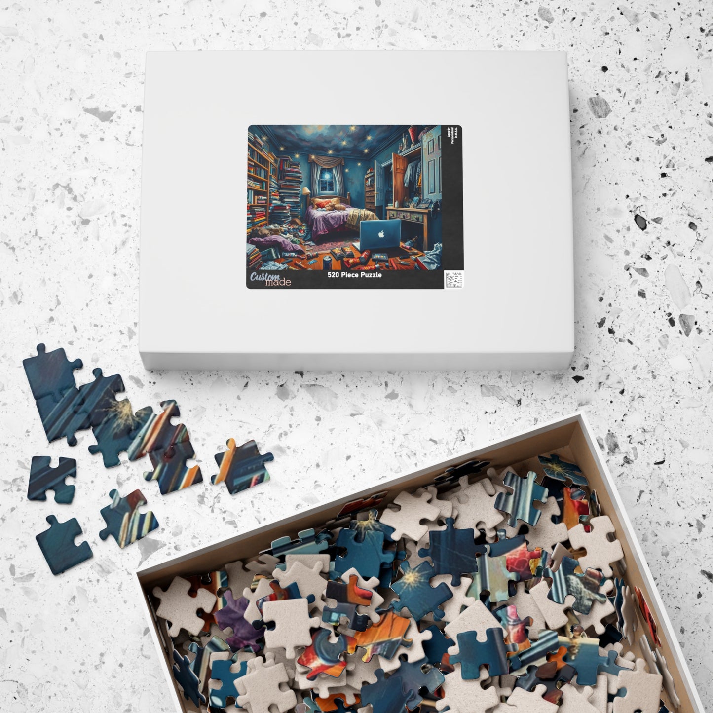 Jigsaw Puzzle, Chaotic Bedroom Humorous Puzzle, Family Game Night, Interactive Activity, Mind Boggling Challenge, Relaxing Hobby, Holiday