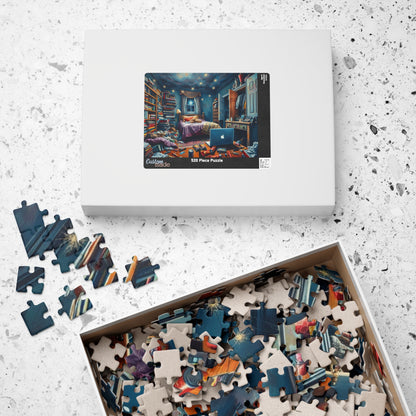 Jigsaw Puzzle, Chaotic Bedroom Humorous Puzzle, Family Game Night, Interactive Activity, Mind Boggling Challenge, Relaxing Hobby, Holiday
