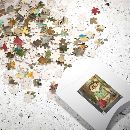 Chicken Traveler Jigsaw Puzzle, Cartoonish Bird Game for Adults, Gift for Holidays Birthdays, Family Time, Farm Animal Lovers, Brain Teaser Puzzle The Puzzle Chest