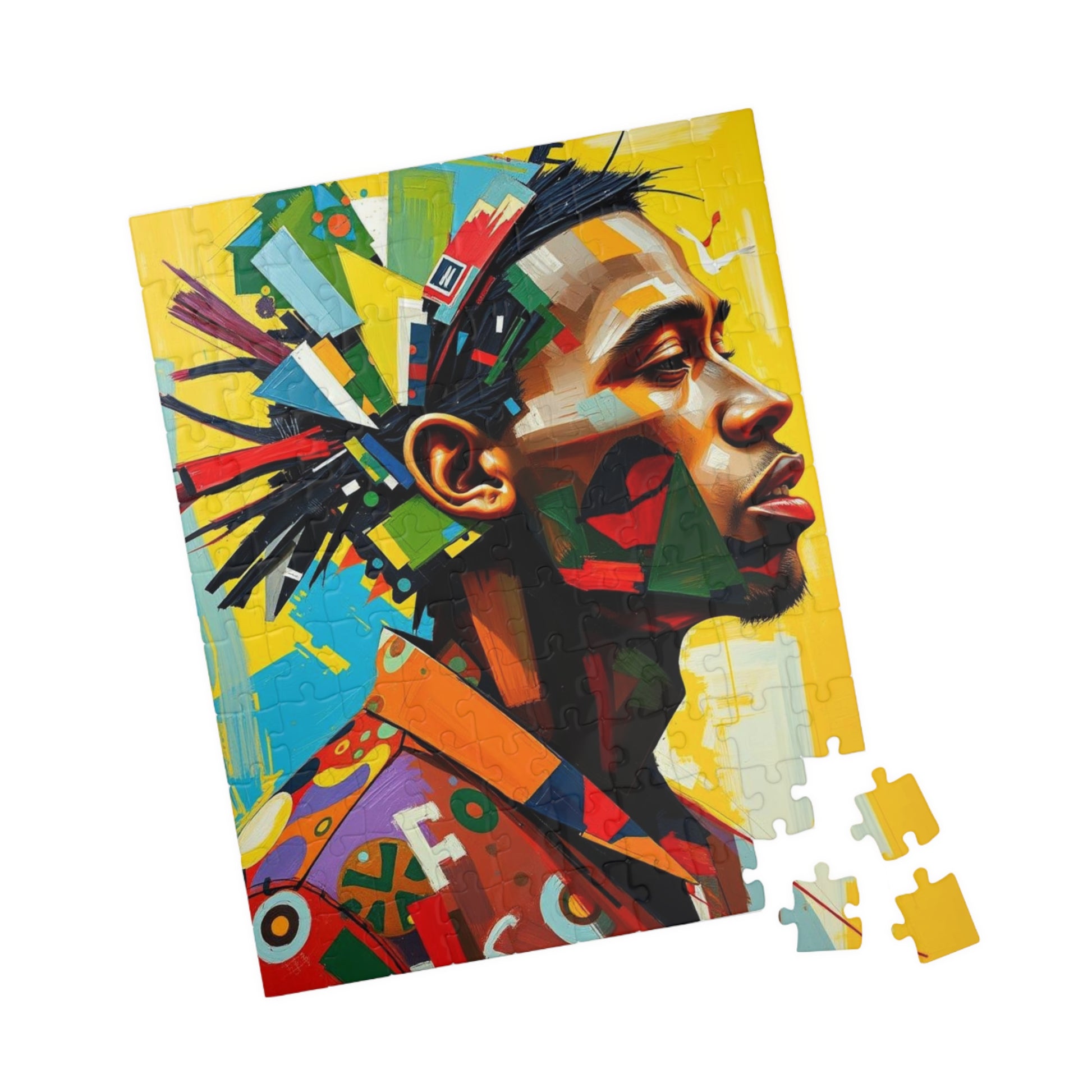 Colorful Black Man Art Puzzle - 110 to 1014 pieces, Unique Gift for Friend, Brain Teaser, Family Fun Activity, Art Enthusiast Puzzle The Puzzle Chest