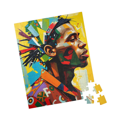 Colorful Black Man Art Puzzle - 110 to 1014 pieces, Unique Gift for Friend, Brain Teaser, Family Fun Activity, Art Enthusiast Puzzle The Puzzle Chest