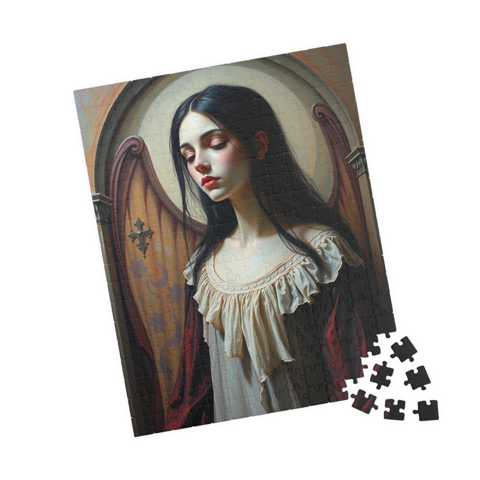 Artistic Portrait Puzzle, Unique Jigsaw Puzzle for Adults, Perfect Gift for Gothic Art Lover and Puzzle Enthusiast, Mindfulness Activity Puzzle The Puzzle Chest