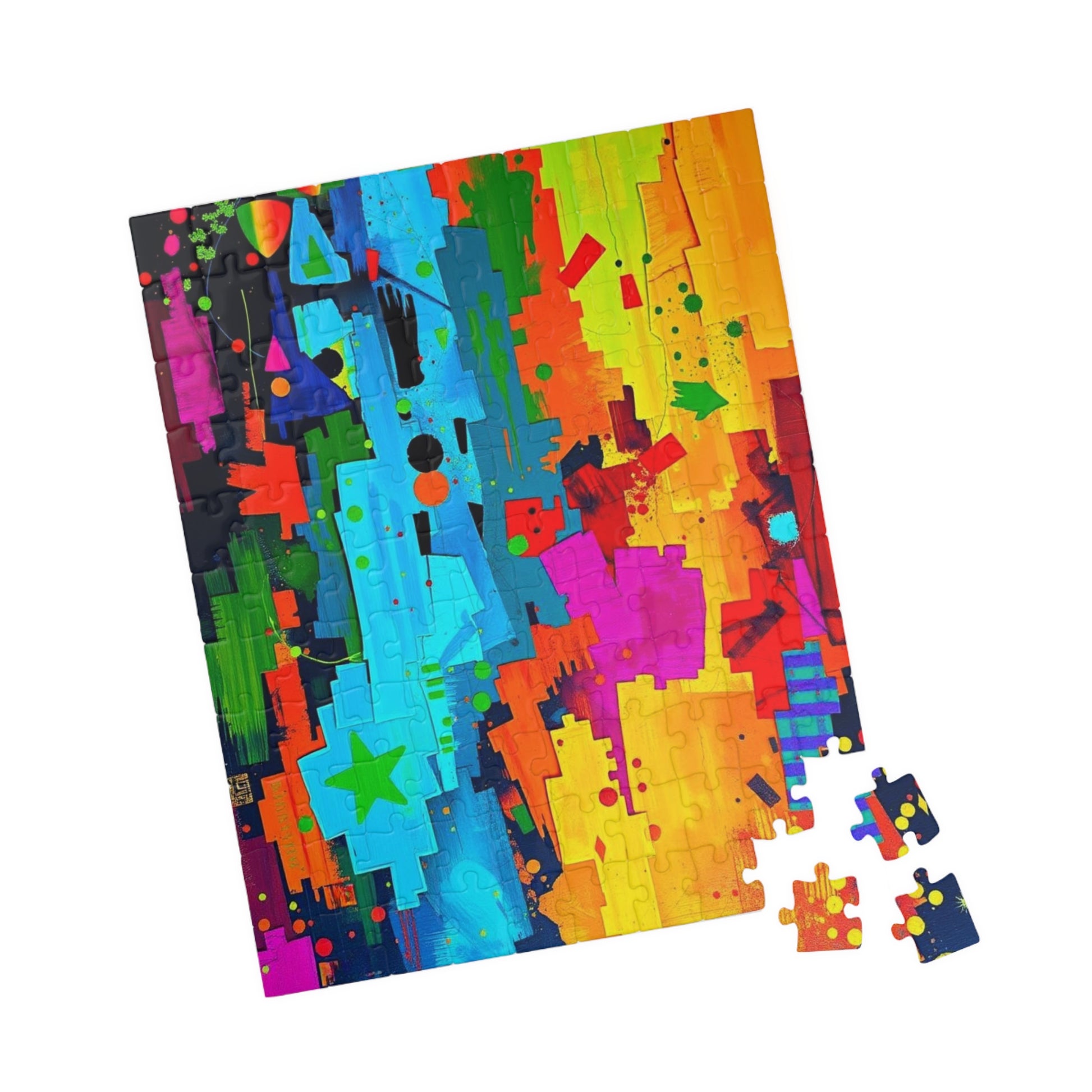 Vibrant Art Abstract Puzzle - Colorful Modern Art Jigsaw Puzzle for Adults Puzzle The Puzzle Chest