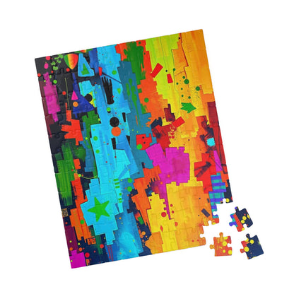 Vibrant Art Abstract Puzzle - Colorful Modern Art Jigsaw Puzzle for Adults Puzzle The Puzzle Chest