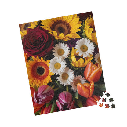 Chaotic Floral Jigsaw Puzzle, Vibrant Flower Collage Art, Gift for Garden Lover and Puzzle Enthusiast, Family Game Night, 110-1014 Piece Puzzle The Puzzle Chest