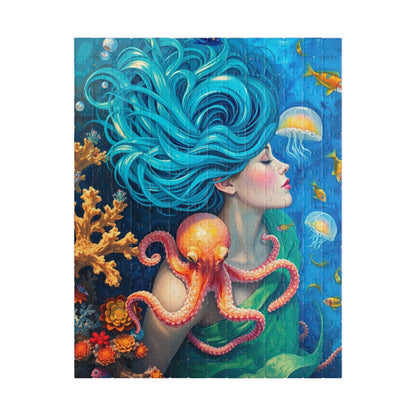 Enchanting Ocean Goddess Puzzle, 110, 252, 520, 1014-piece Jigsaw, Perfect Gift for Ocean Lover, Home Entertainment, Meditation, Game Night