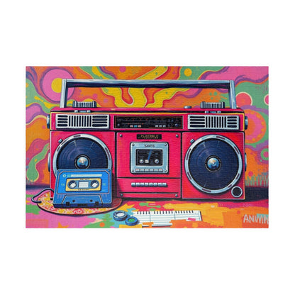 Retro Boombox Puzzle - Pop Art Jigsaw Game, Fun Family Activity, Music Lover Gift, Vintage Vibe, Home Entertainment, Perfect for Game Night 1014 pcs (Horizontal) Puzzle The Puzzle Chest