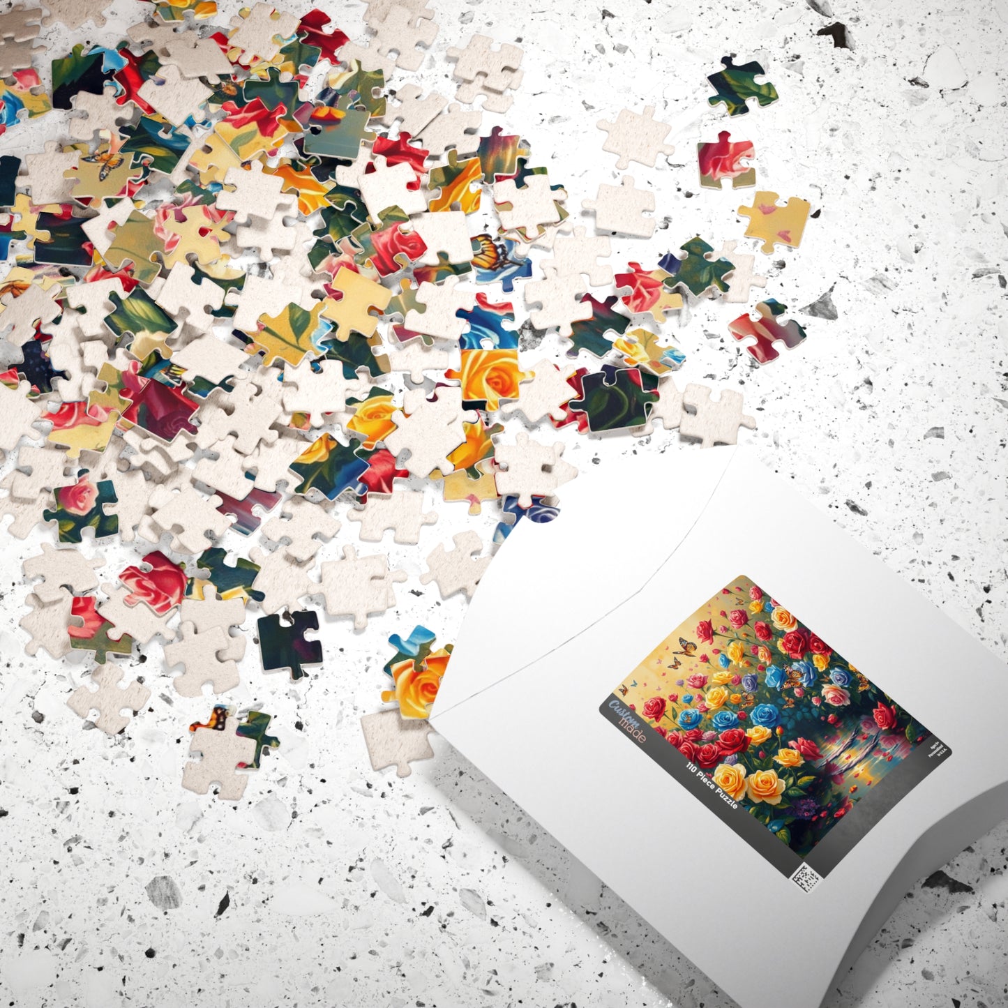 Rose Butterfly Garden Puzzle, Nature-Themed Jigsaw Game, Flower Art Decor, Family Game Night, Birthday Gift for Friends Puzzle The Puzzle Chest