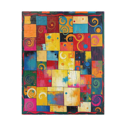 Colorful Abstract Puzzle - Modern Art Tabletop Jigsaw Game 110 pcs (Vertical) Puzzle The Puzzle Chest