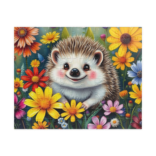 Cute Hedgehog Jigsaw Puzzle - 110 to 1014 Pieces, Family Fun Game Night, Animal Lover Holiday or Birthday Gift for Friend 110 pcs (Horizontal) Puzzle The Puzzle Chest