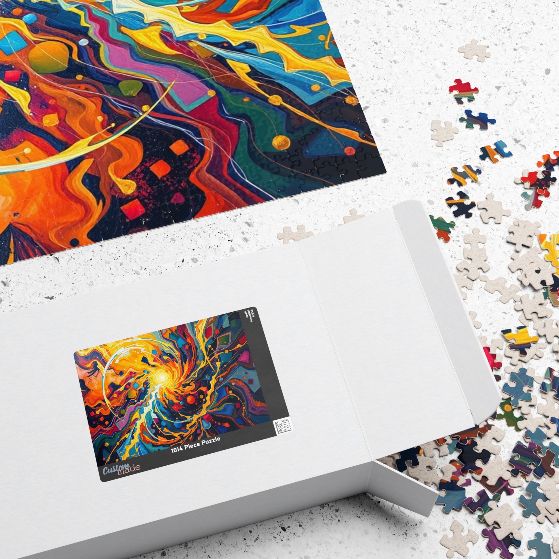Colorful Galaxy Spiral Puzzle | Abstract Jigsaw Game Puzzle for Adults, Family Activity or Solo Fun, Unique Gift, Brain Teaser, Mindfulness Puzzle The Puzzle Chest