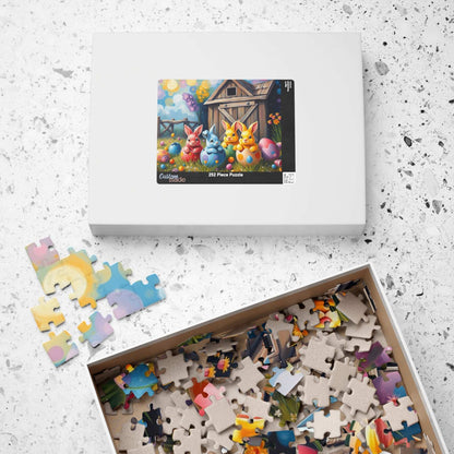 Colorful Bunny Easter Puzzle for Adult, 110-1014 Piece Whimsical Springtime Jigsaw Game, Family Fun, Easter Gift, Brain Teaser Puzzle The Puzzle Chest