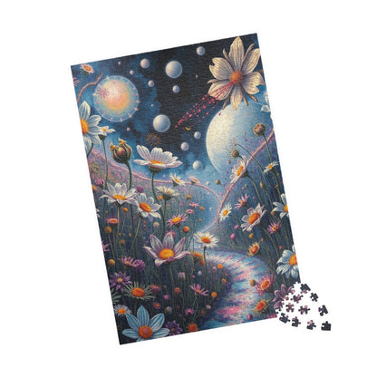 Wildflower Fantasy Puzzle, Surreal Floral Landscape Jigsaw Game for Adult, Mindfulness Activity Home Entertainment Puzzler Brain Teaser Gift Puzzle The Puzzle Chest