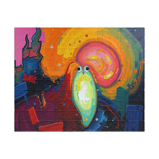 Whimsical Abstract Puzzle, Artistic Jigsaw Game for Family or Solo Fun Home Entertainment, Gift for Puzzle Lover, Colorful Indoor Activity 110 pcs (Horizontal) Puzzle The Puzzle Chest