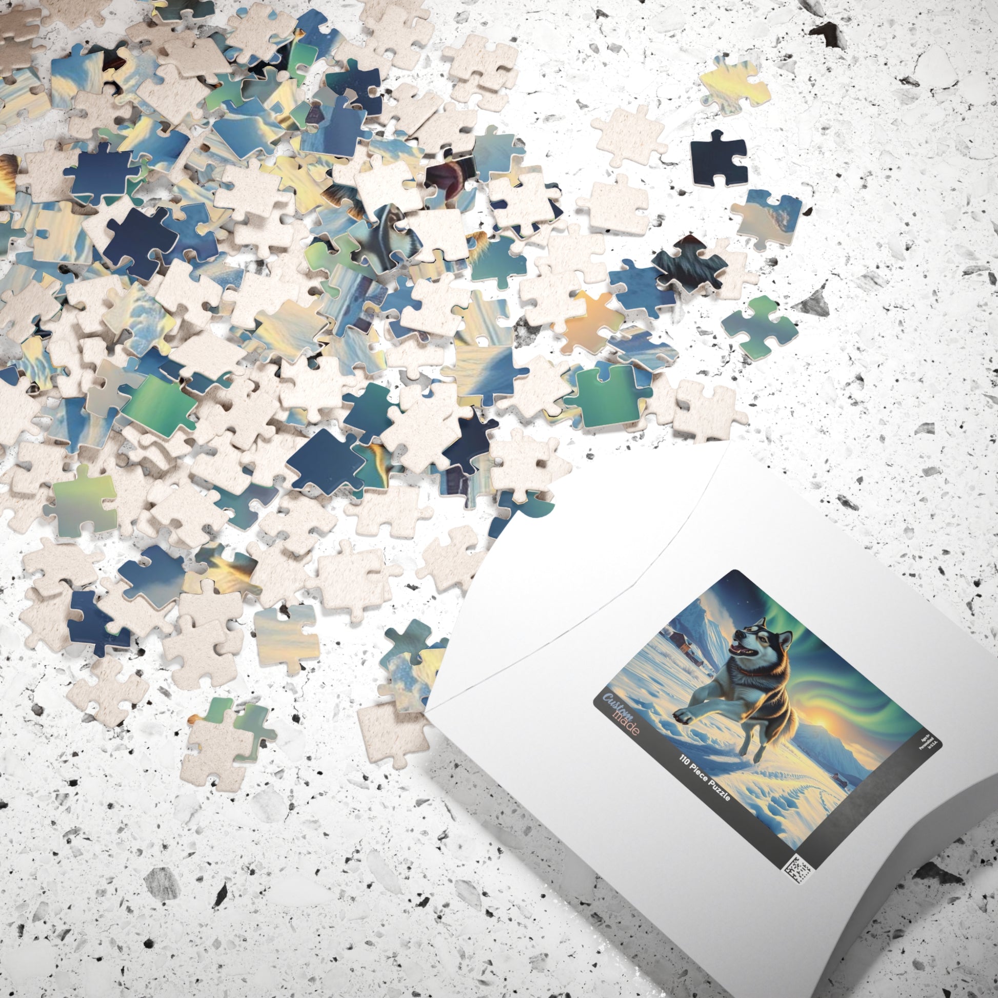 Siberian Husky Jigsaw Puzzle, Stunning Dog Artwork, Friend Gift for Animal Lover, Family Game Night, Home Entertainment Cozy Winter Activity Puzzle The Puzzle Chest