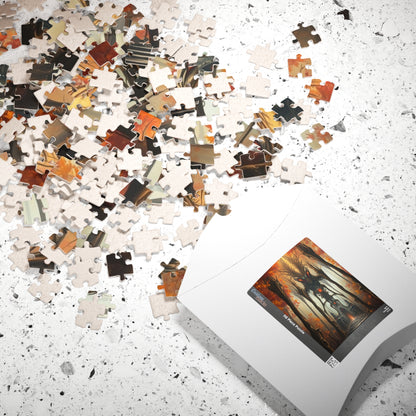 Enigmatic Forest Creature Puzzle | 110, 252, 520, 1014-piece | Dark Fantasy Art, Unique Gift for Puzzle Lover, Cozy Nights Solo Fun, Mindful Puzzle The Puzzle Chest