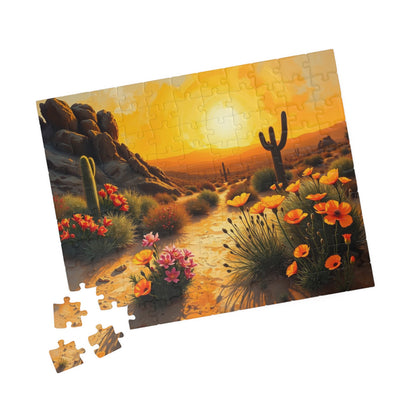 Desert Sunset Puzzle, Landscape Jigsaw Game, Quiet Home Activity, Gift for Nature Lover, Family or Solo Fun, Holiday or Birthday Present Puzzle The Puzzle Chest