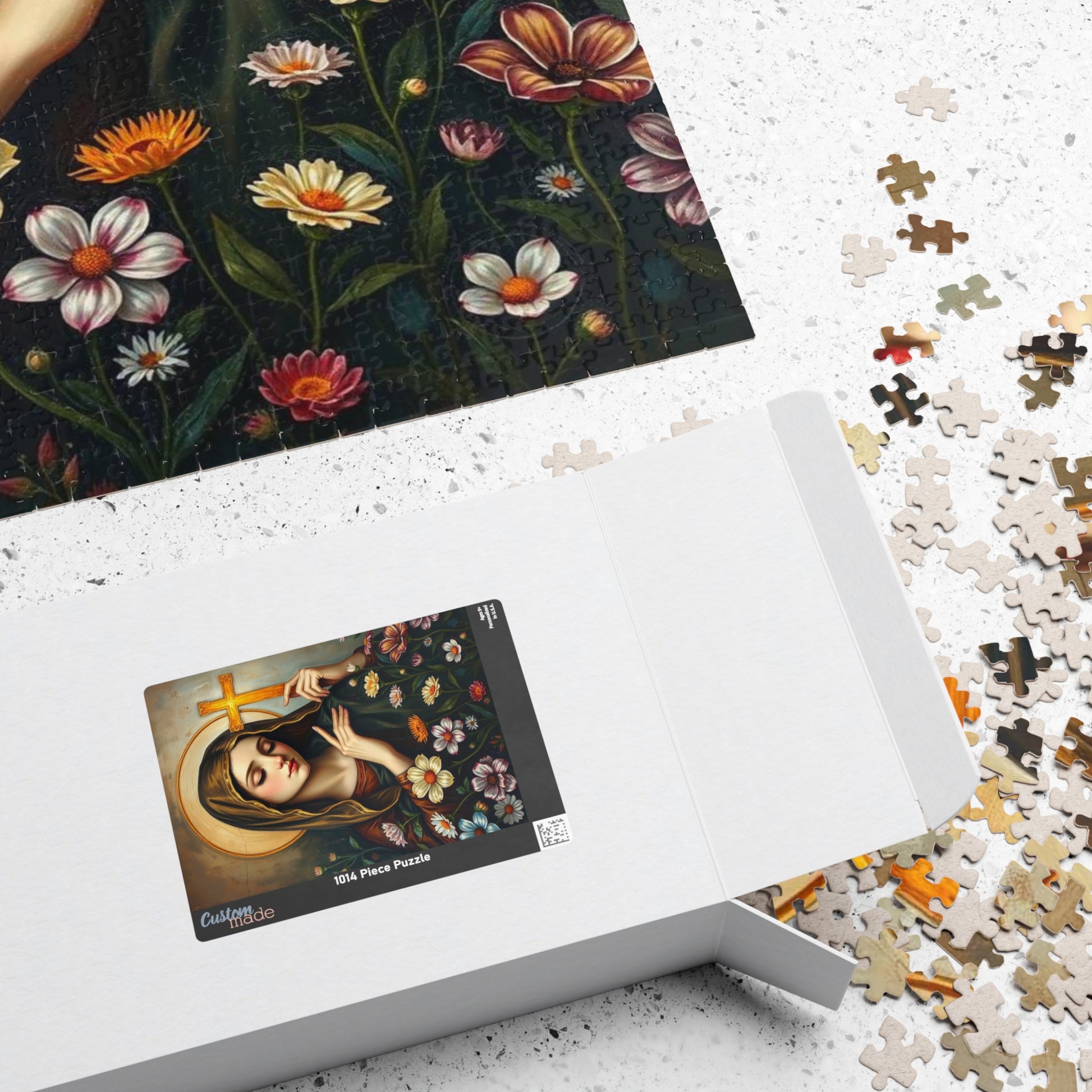 Artistic Religious Puzzle - Saint Therese 110/252/520/1014 Piece, Ideal for Family Game Night, Gifts, and Home Decor, Meditation, Art Lovers Puzzle The Puzzle Chest
