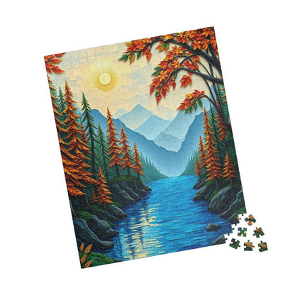 Mosaic Jigsaw Puzzle, Enchanted Forest Sunrise Landscape, 110-1014 Piece, Meditation Relaxation Game, Family Activity, Decorative Art, Gift Puzzle The Puzzle Chest