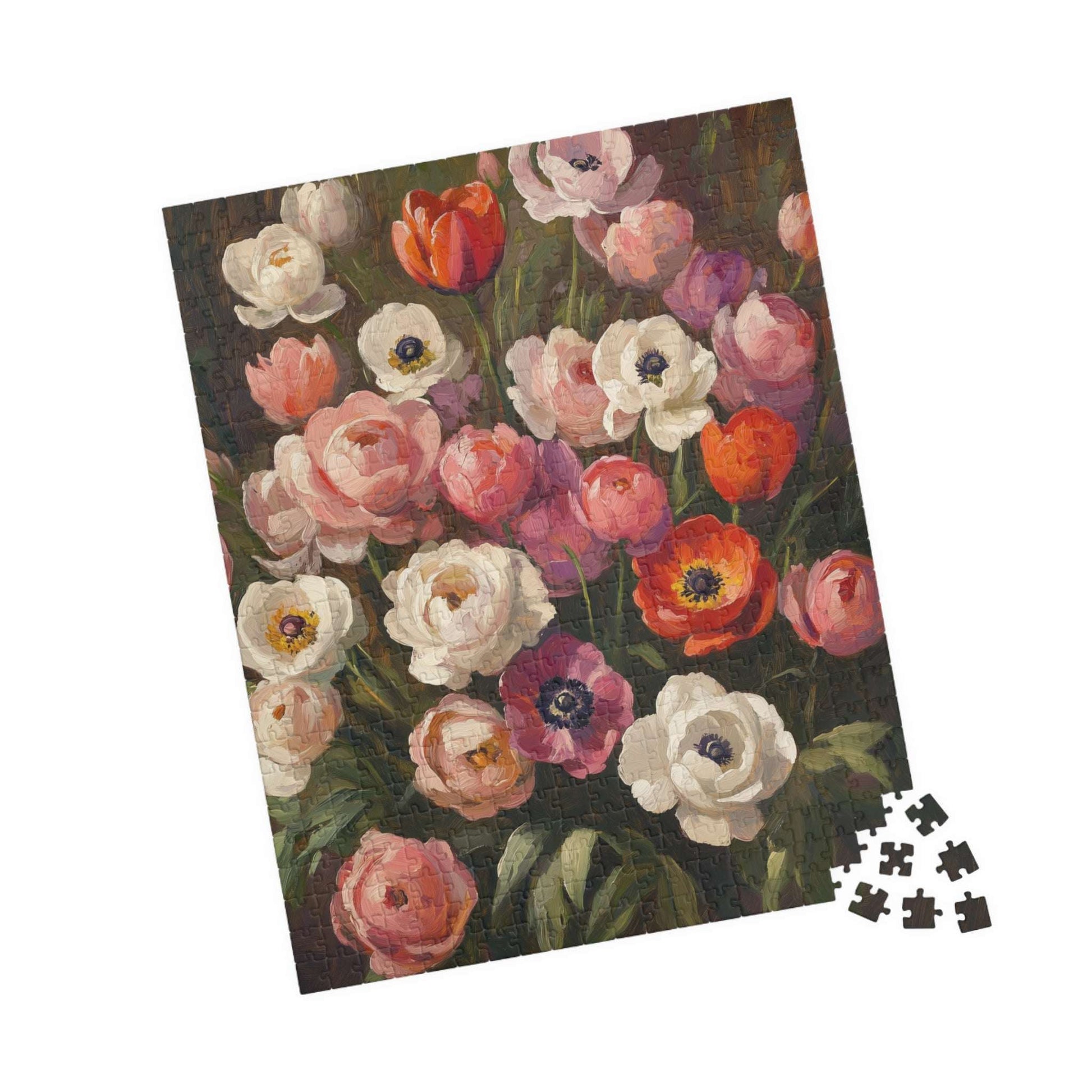 Vintage Floral Bouquet Puzzle 1101-1014 Piece | Anemone & Ranunculus Art Puzzle
