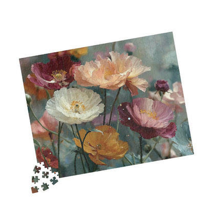 Dreamy Floral Art Jigsaw Puzzle - Whimsical Wildflowers, Botanical Artwork