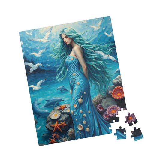 Lady of the Ocean Garden - Seashell Fantasy Jigsaw Puzzle