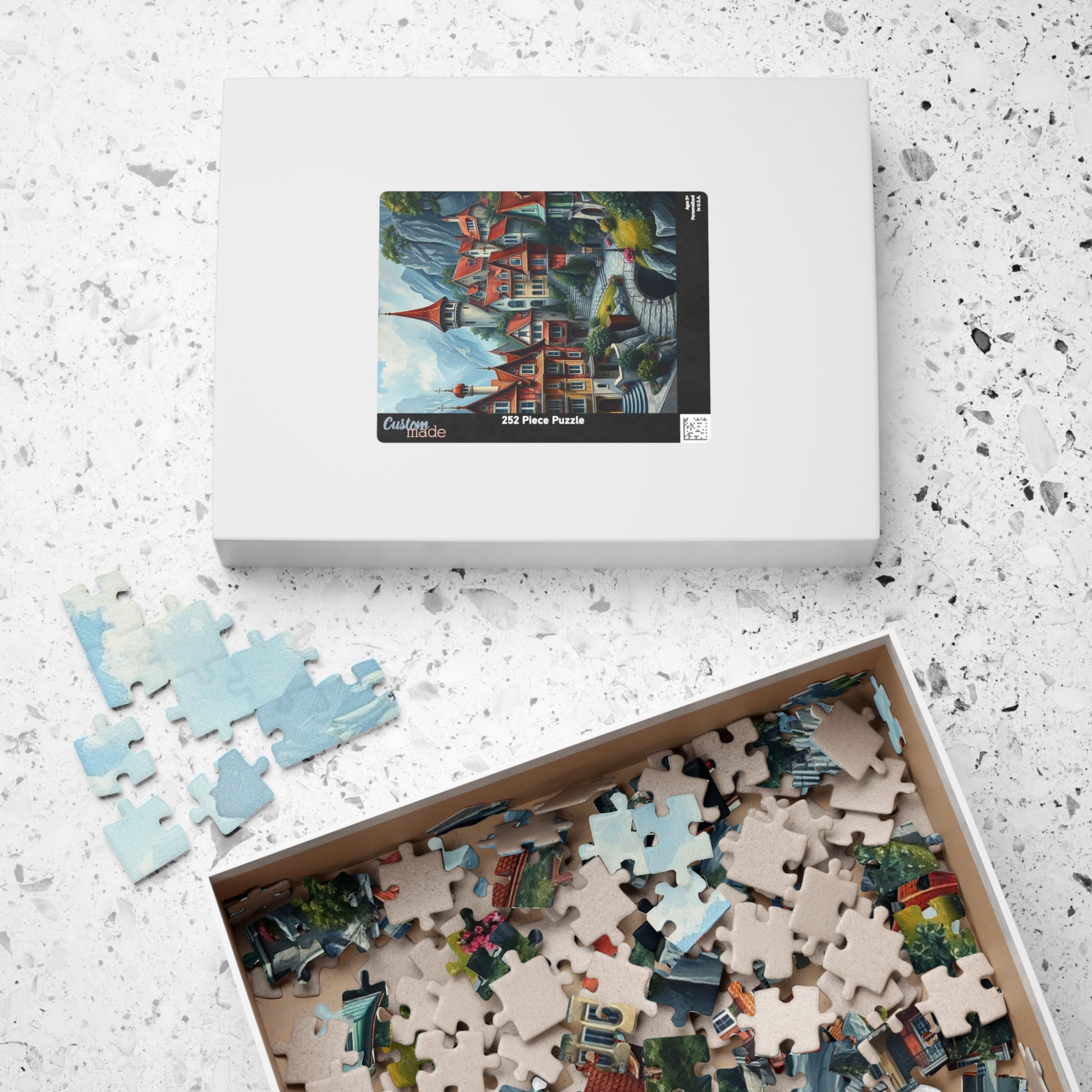 Mystic Village Puzzle (110-1014 Piece), Dreamlike Town with Pastel Buildings, Fantasy Jigsaw for Adults, Puzzle Fanatic Gift for Friends The Puzzle Chest