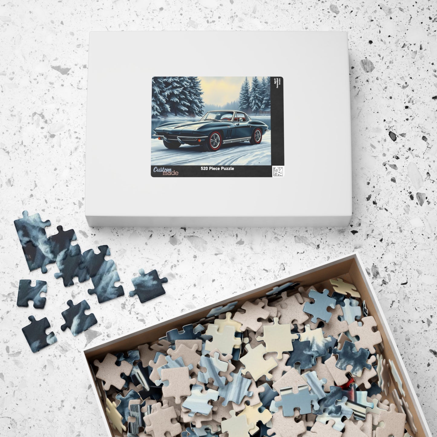 Vintage Car Puzzle Classic 1963 Retro Automobile Friend Gift for Car Lovers Puzzle The Puzzle Chest