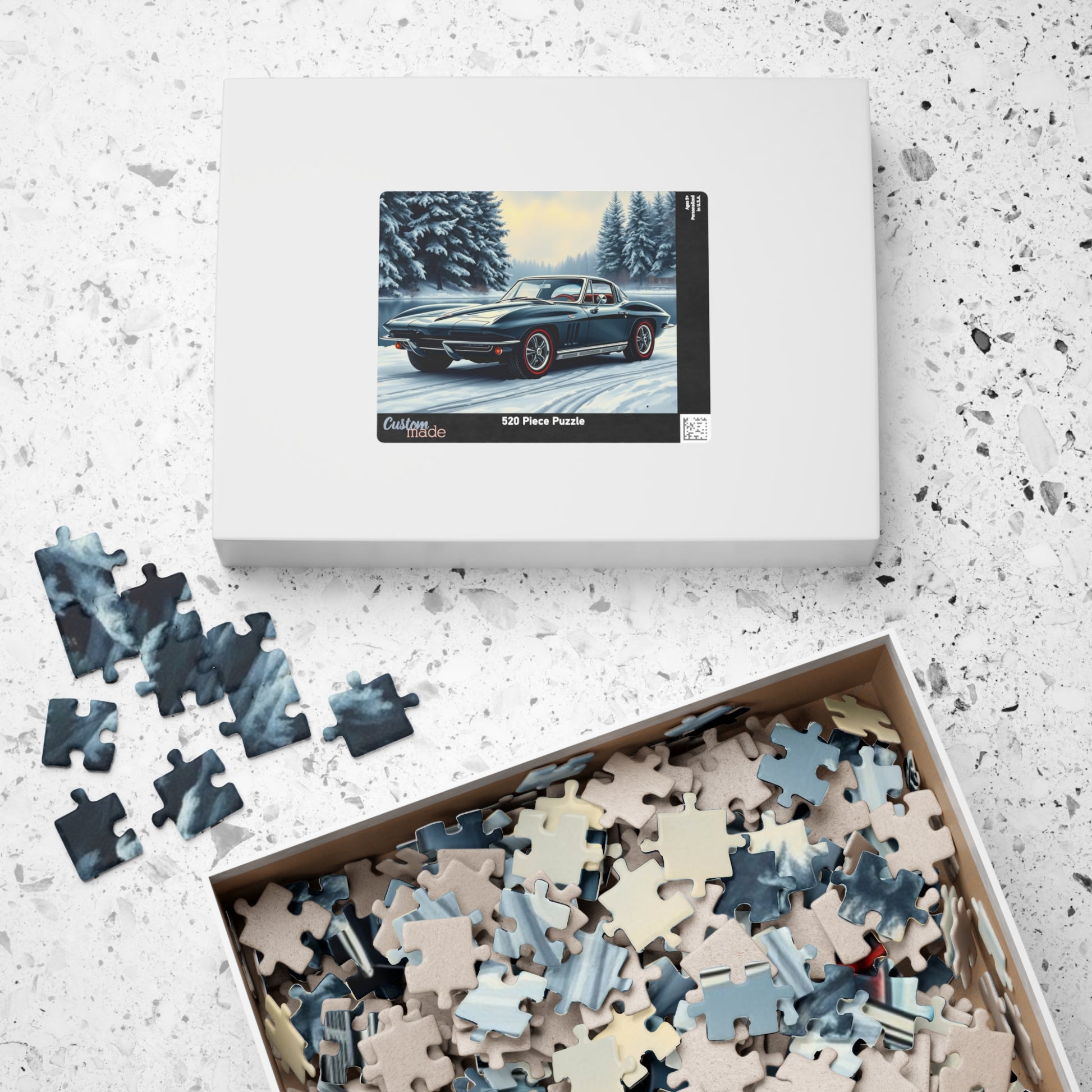 Vintage Car Puzzle Classic 1963 Retro Automobile Friend Gift for Car Lovers Puzzle The Puzzle Chest