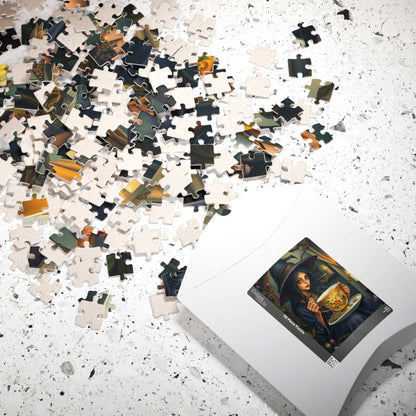 Witch's Teatime Jigsaw Puzzle, Spooky Fun for Halloween, Family Game Night, Cozy Nights, Unique Holiday Birthday Gift for Puzzle Lover Puzzle The Puzzle Chest