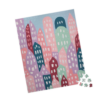 Abstract Cityscape Jigsaw Puzzle, Fun Home Activity Game Puzzle The Puzzle Chest