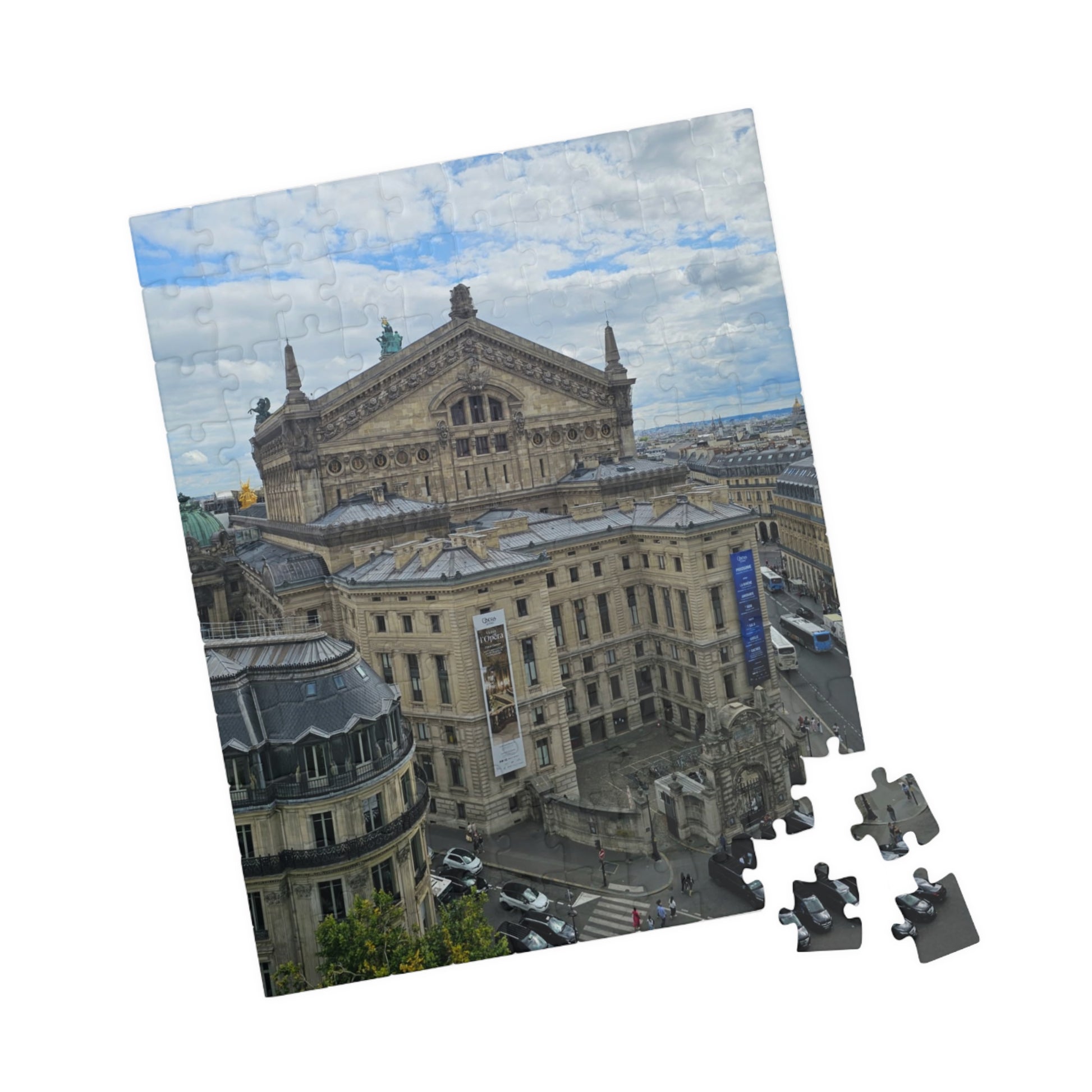 Palais Garnier Courtyard Jigsaw Puzzle - Opera House Paris France, French Architecture, Realistic Historical Landmark 110 pcs (Vertical) Puzzle The Puzzle Chest