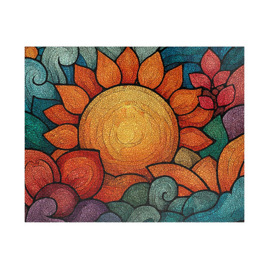 Abstract Sunburst Jigsaw Puzzle - Morning Sunrise, Holiday Birthday Gift for Puzzle Lover, Family Activity, Mind Teaser Puzzle The Puzzle Chest