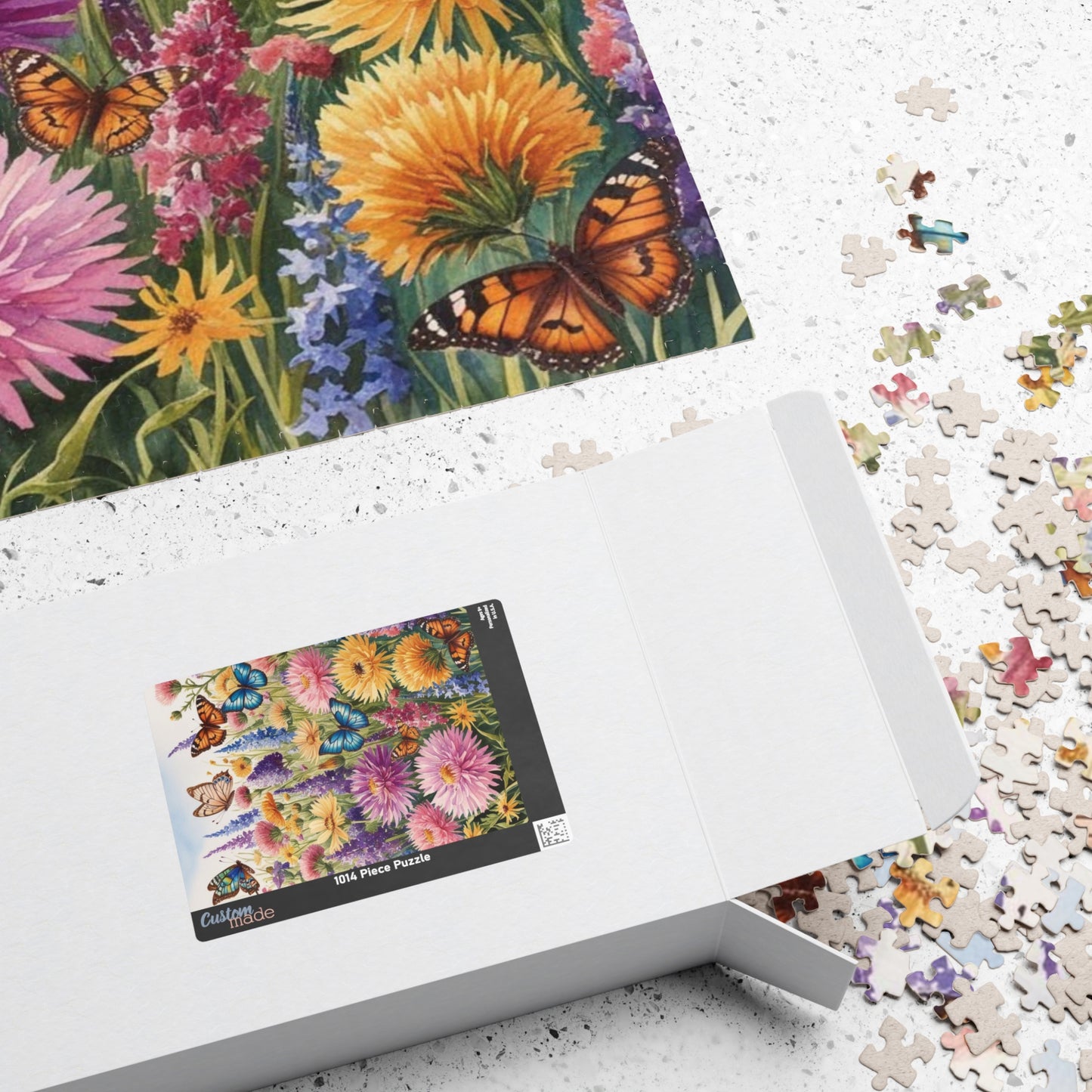 Butterfly Garden Puzzle - Field of Wildflowers and Butterflies, 110-1014 Piece Jigsaw Puzzle, Nature Scene Fun Family Activity, Fun Puzzle The Puzzle Chest