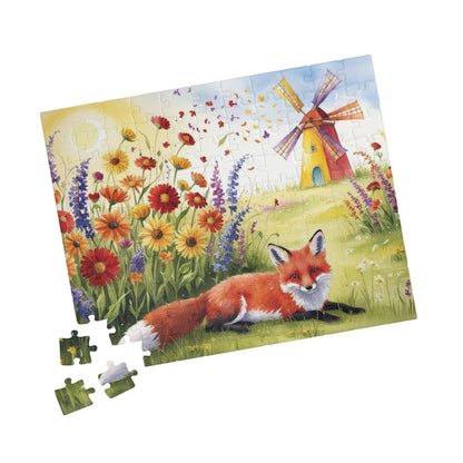 Charming Fox Jigsaw Puzzle - Cozy Indoor Rainy Day Fun, Relaxing Gift for Nature Lovers, Family Night Activity, Unique Home Entertainment