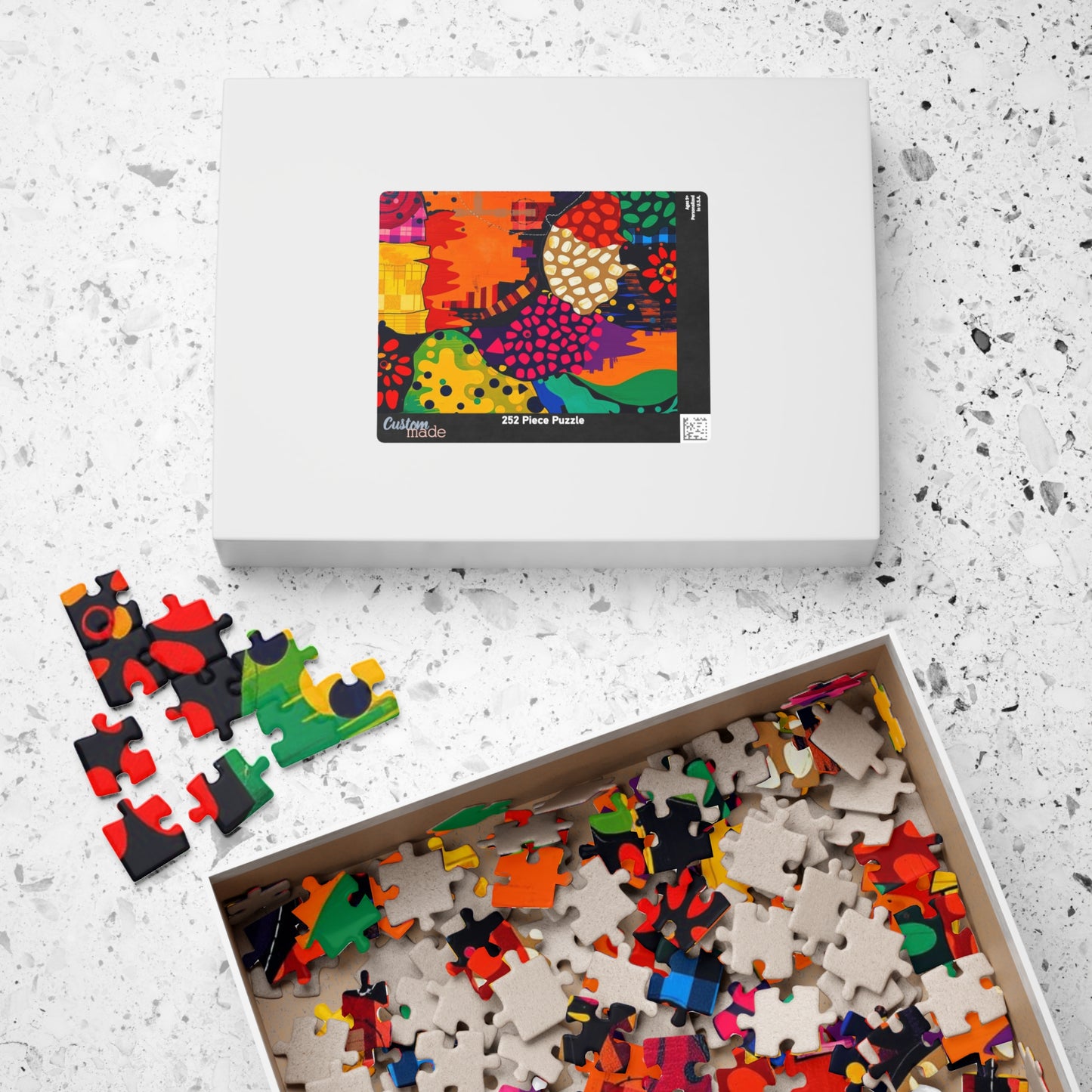 Colorful Abstract Jigsaw Puzzle - Modern Art Geometric Shapes Jigsaw Game Puzzle The Puzzle Chest