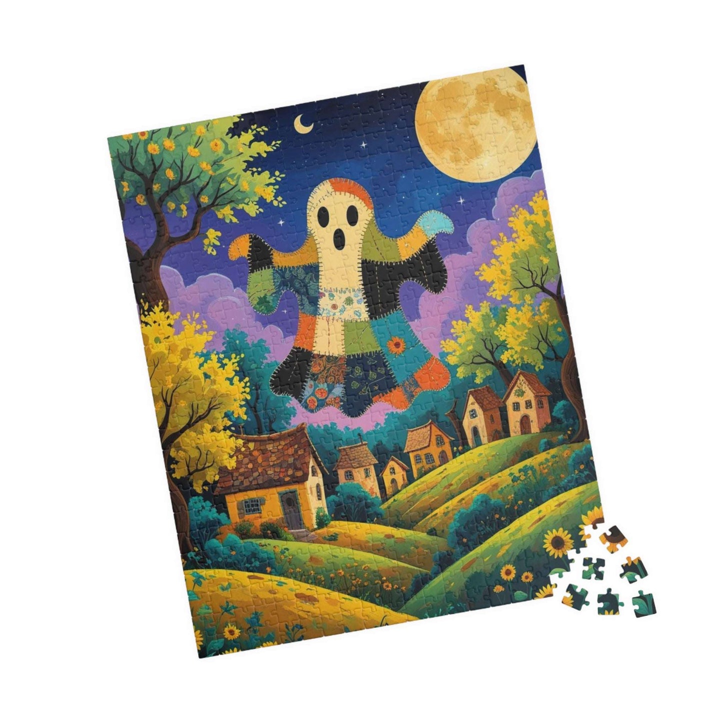 Haunted Village Halloween Jigsaw Puzzle