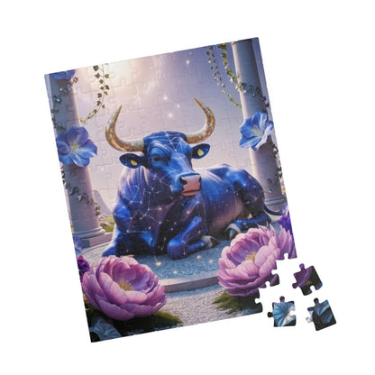 Celestial Bull Puzzle, Cosmic Taurus Zodiac Symbol Jigsaw Game, Home Entertainment, Perfect Gift for Puzzle Astrology Lover, Meditation Puzzle The Puzzle Chest