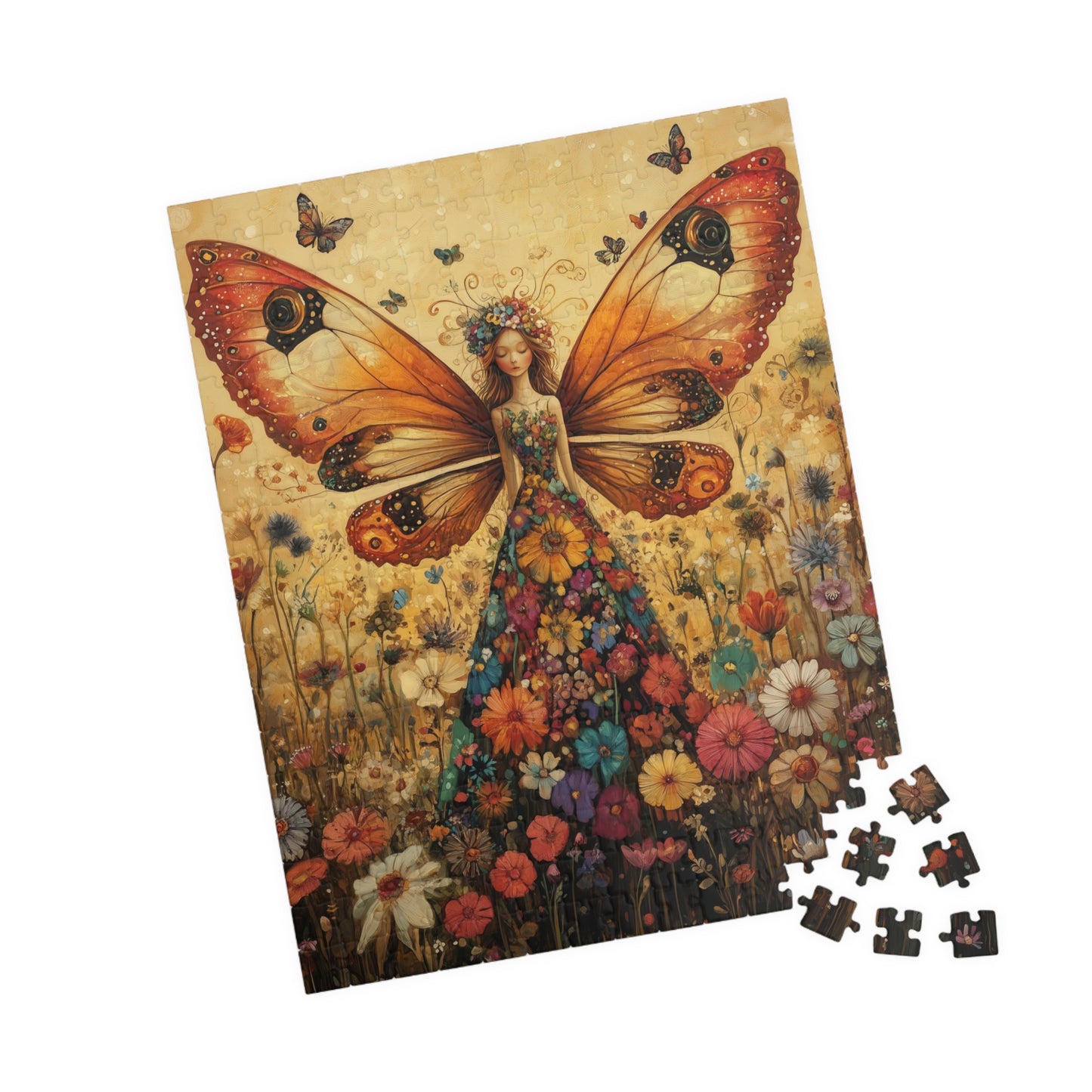 Butterfly Fairy Floral Dress Puzzle | Fantasy Jigsaw Puzzle 252 pcs (Vertical) Puzzle The Puzzle Chest