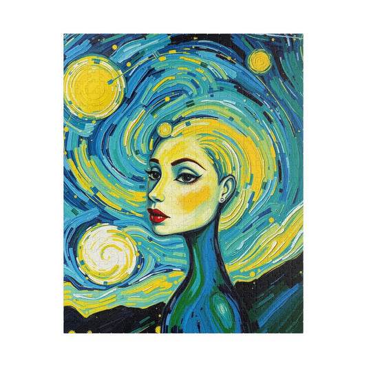 Artistic Woman-themed Puzzle, Colorful Abstract Puzzle for Art Lovers, Unique Gifts for Birthdays and Holidays, Creative Activity 520 pcs (Vertical) Puzzle The Puzzle Chest