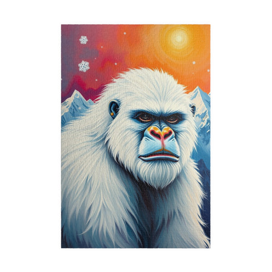 Majestic Yeti Himalayan Puzzle, Mythical Creature Jigsaw for Cryptid Fans, Legendary Bigfoot Mountain Beast in a Scenic Winter Landscape
