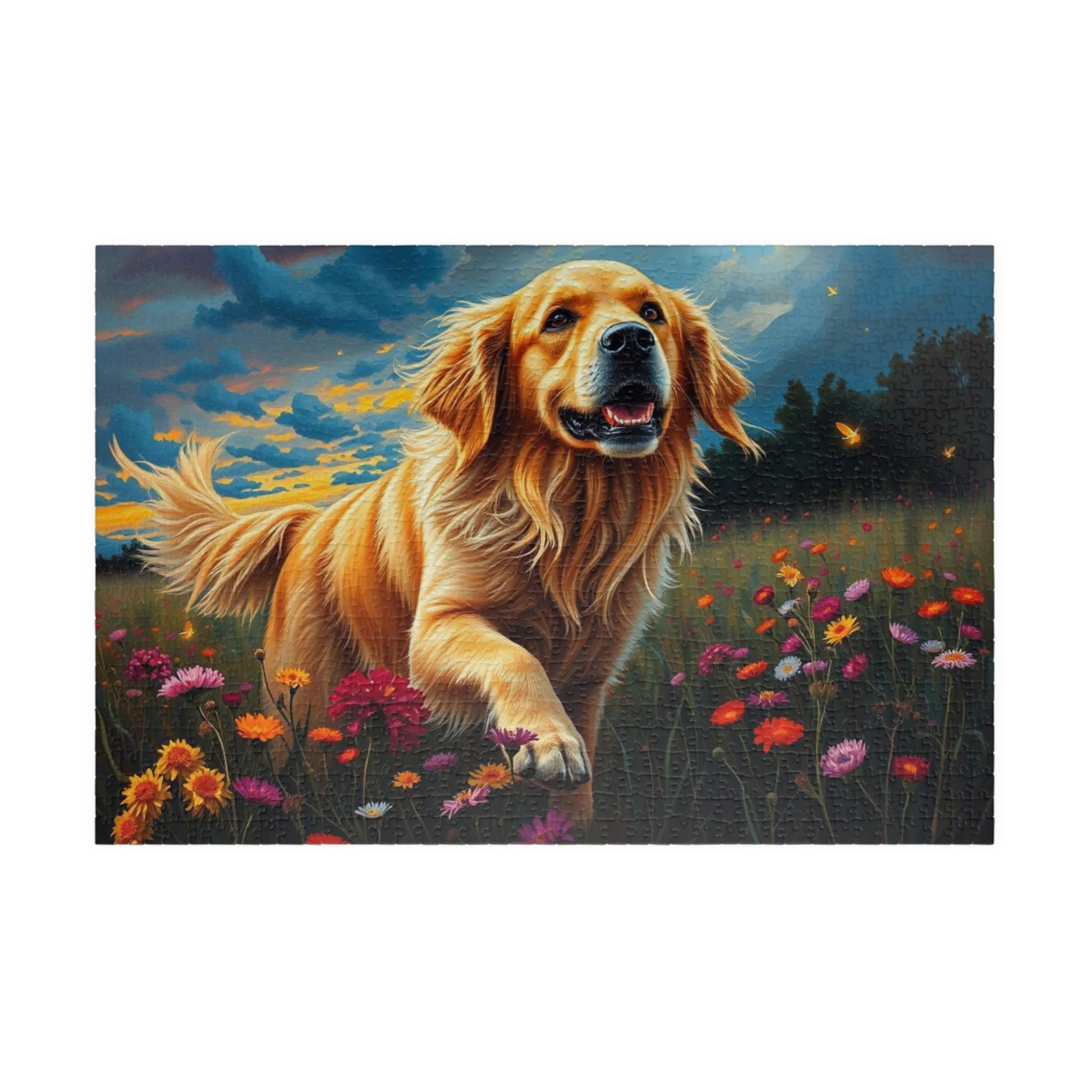 Golden Retriever Puzzle | 110-1014 Piece Dog Lover Jigsaw, Gift for Friend Pet Owner, Family Activity Solo Fun, Quiet Pastime 1014 pcs (Horizontal) Puzzle The Puzzle Chest
