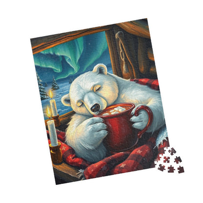 Cozy Winter Bear Jigsaw Puzzle, Gift for Friends Animal Lover, Indoor Activity Ideal for Holiday Fun, Family Game Night, Unique Brain Teaser Puzzle The Puzzle Chest
